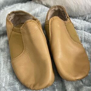 Balera Slip-On Split-Sole Leather Jazz Shoes Child 12.5 Tan Dance
